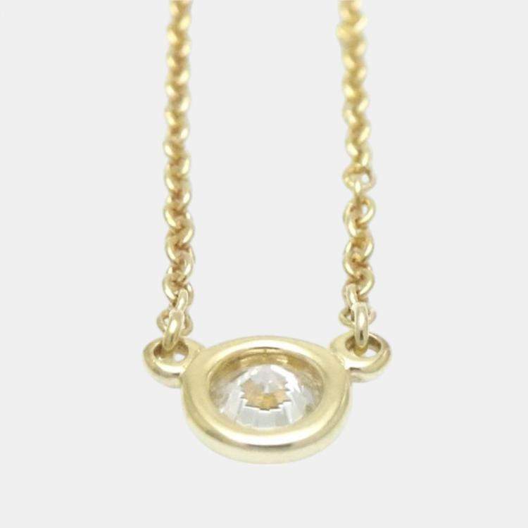 Pre Owned Tiffany & Co. 18K Yellow Gold Diamond Elsa Peretti Necklace