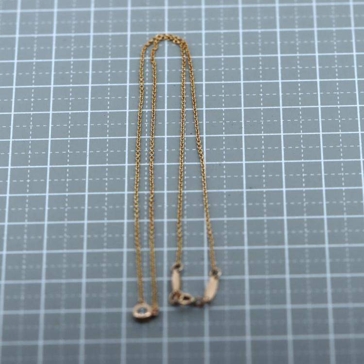 Pre Owned Tiffany & Co. 18K Rose Gold and Diamond Elsa Peretti Diamonds By The Yard Pendant Necklace 