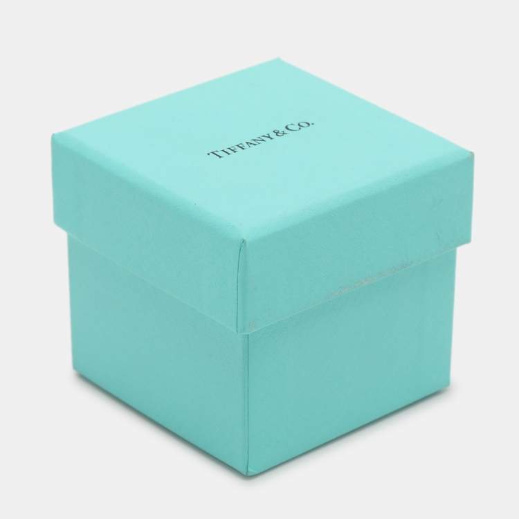 Pre Owned Tiffany & Co. Diamond Yellow Gold and Diamond Half Eternity Wedding Band Ring 49