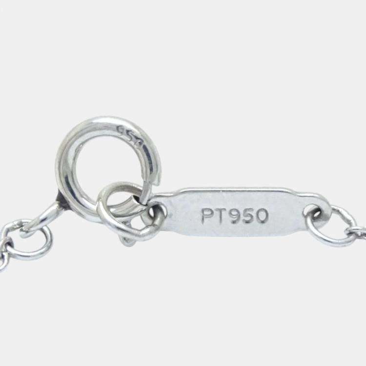 Pre Owned Tiffany & Co. Platinum and  Diamond Sentimental Heart Necklace