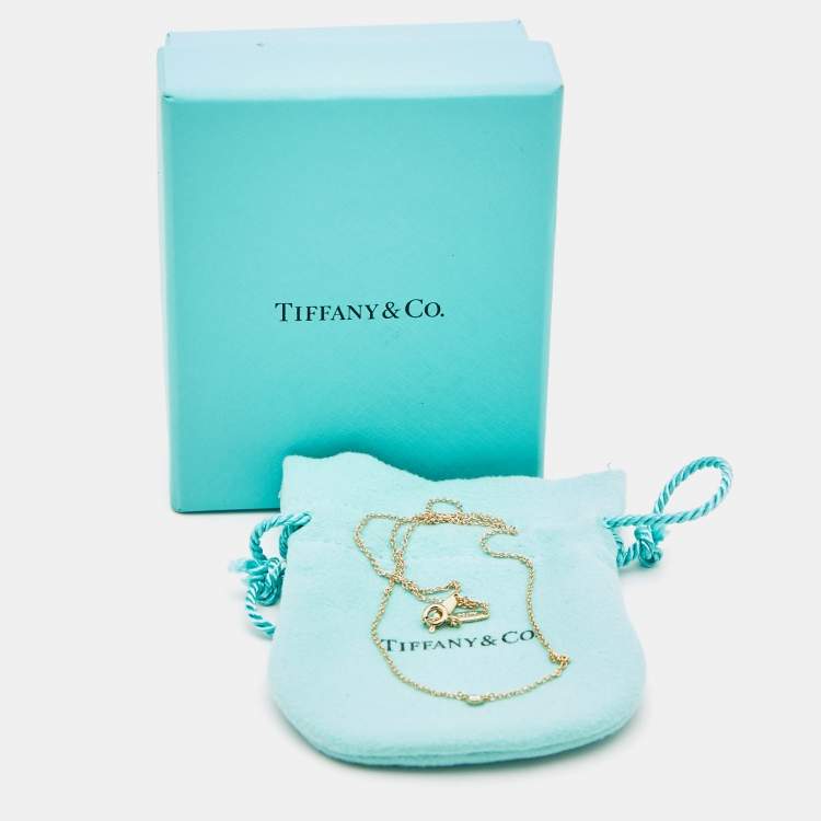 Pre Owned Tiffany & Co. Elsa Peretti Diamonds by the Yard 18k Yellow Gold Necklace