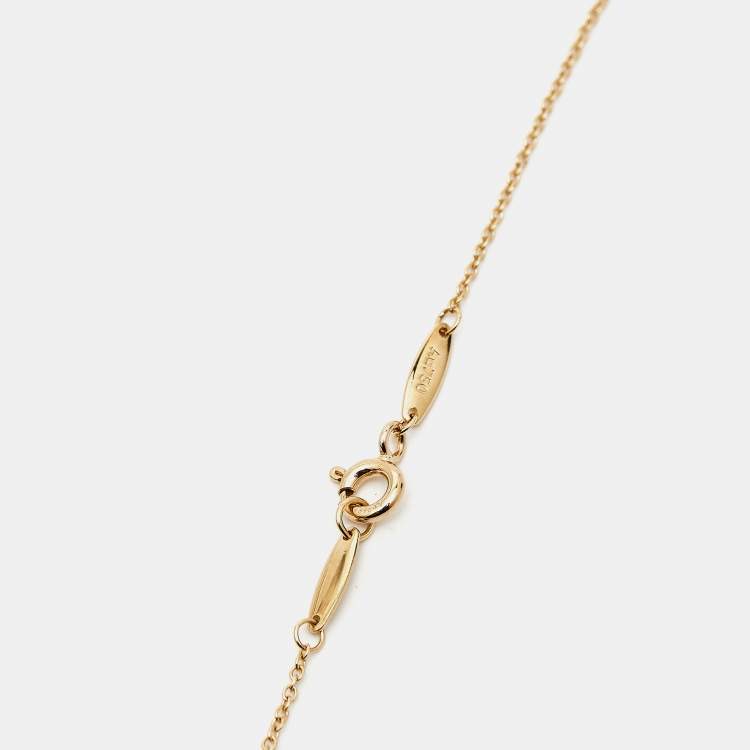 Pre Owned Tiffany & Co. Elsa Peretti Diamonds by the Yard 18k Yellow Gold Necklace