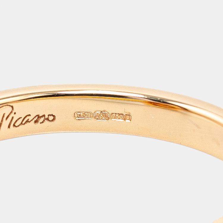 Pre Owned Tiffany & Co. Sapphire 18k Pink Gold Ring Size Japan 12 EU 52