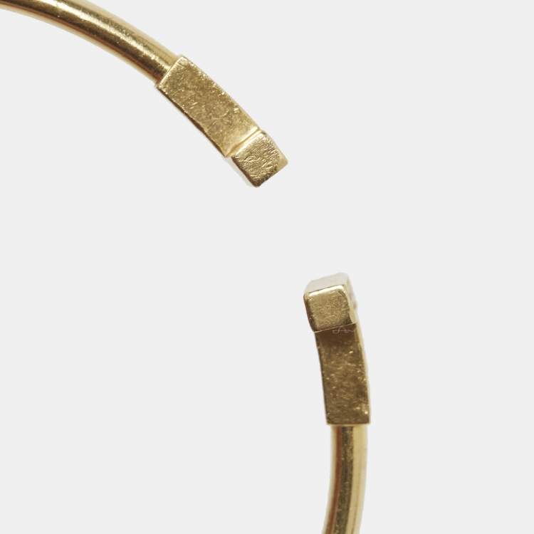 Pre Owned Tiffany & Co. T Wire Diamond 18k Yellow Gold Bracelet