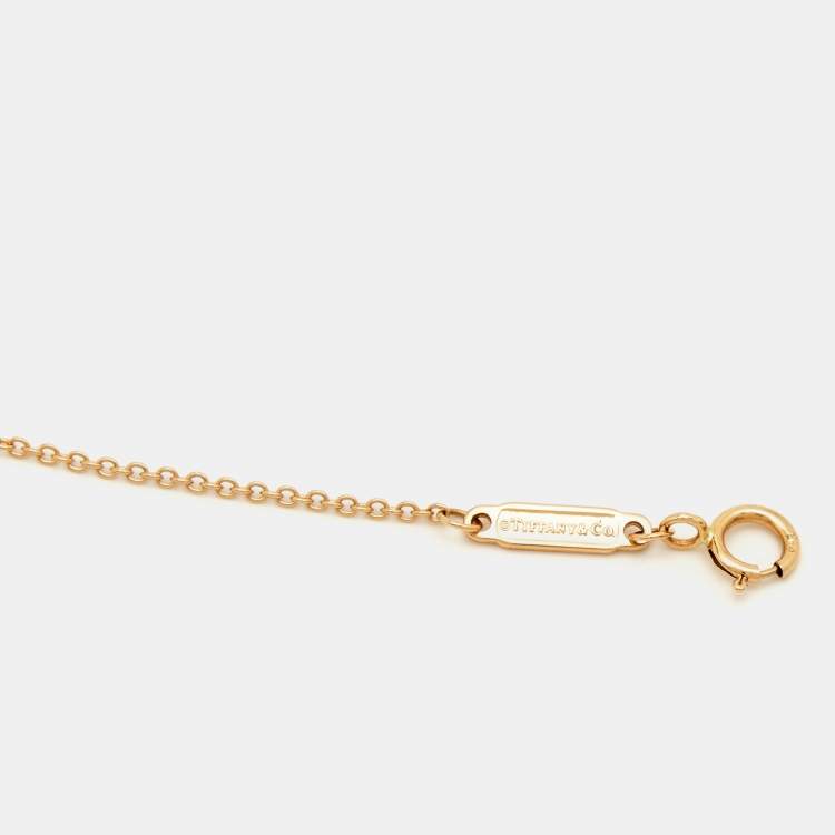 Pre Owned Tiffany & Co. T Smile Mini 18K Rose Gold Necklace
