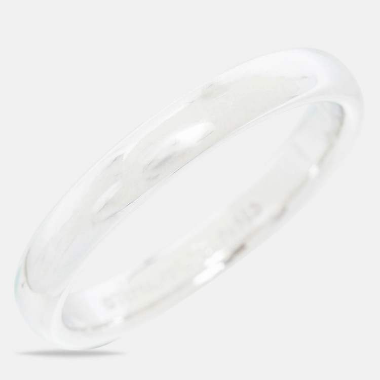 Pre Owned Tiffany & Co. Forever Platinum Wedding Band Ring Size 52
