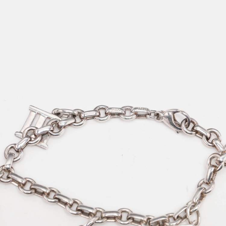 Pre Owned Tiffany & Co. Sterling Silver Atlas Charms Bracelet