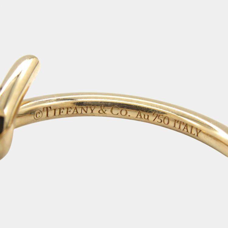 Pre Owned Tiffany & Co. 18K Pink Gold Knot Ring EU 50