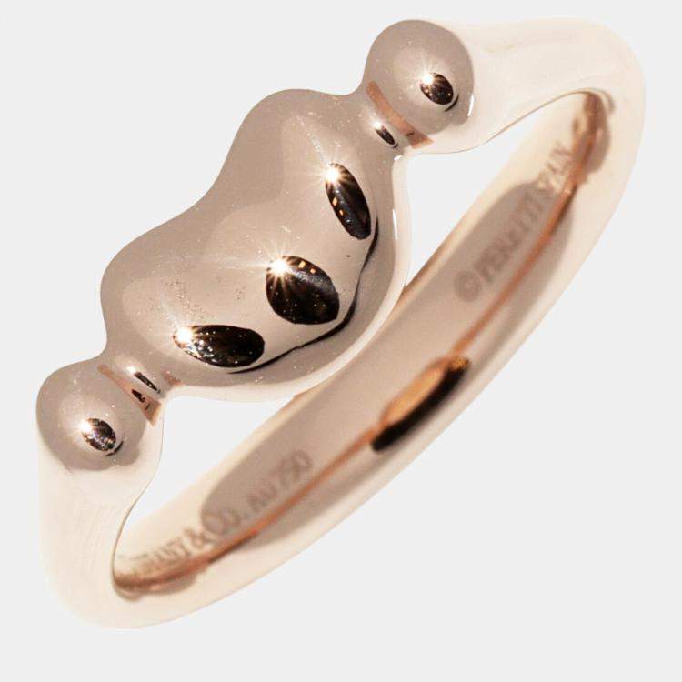 Pre Owned Tiffany & Co. 18K Pink Gold Elsa Peretti Bean Ring EU 52.5