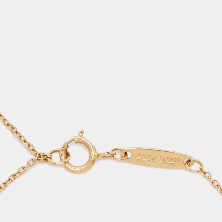 Pre Owned Tiffany & Co. T Smile Mini 18k Rose Gold Necklace