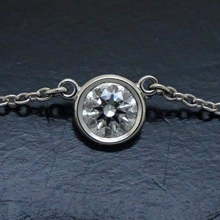 Pre Owned Tiffany & Co. Platinum and Diamond Elsa Peretti Diamonds by the Yard Pendant Necklace