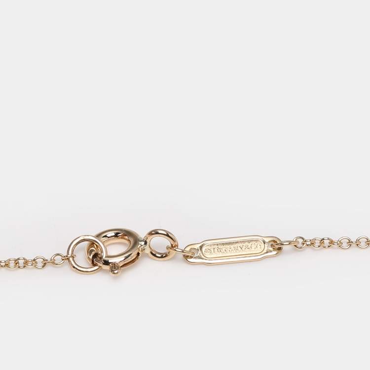 Pre Owned Tiffany & Co. 18k Yellow Gold T Smile Necklace