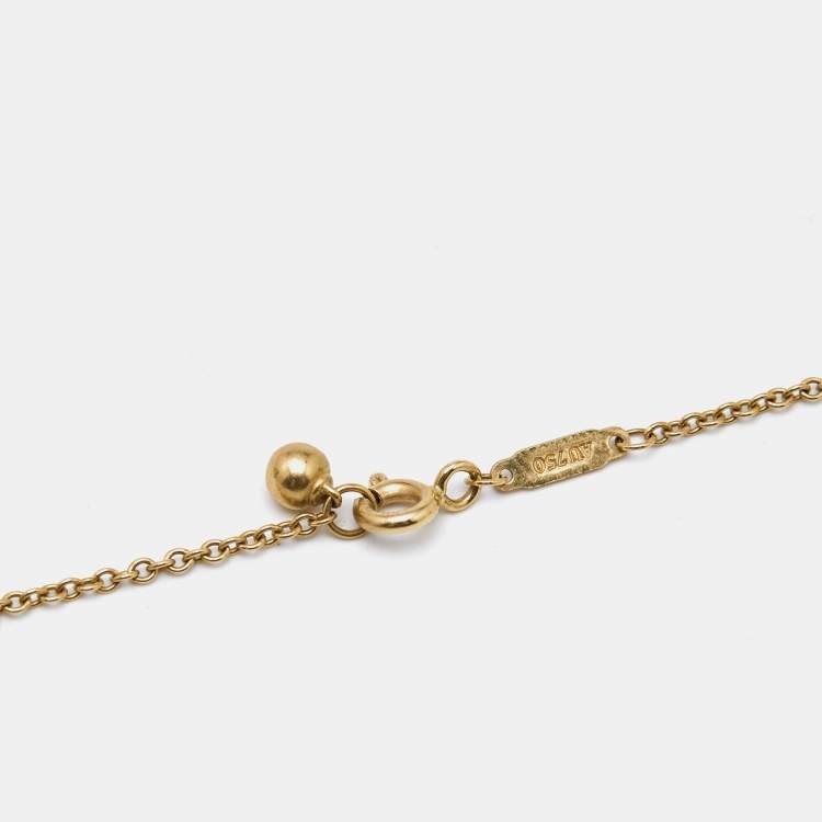 Pre Owned Tiffany & Co. HardWear Ball 18k Yellow Gold 7.6mm Pendant Necklace