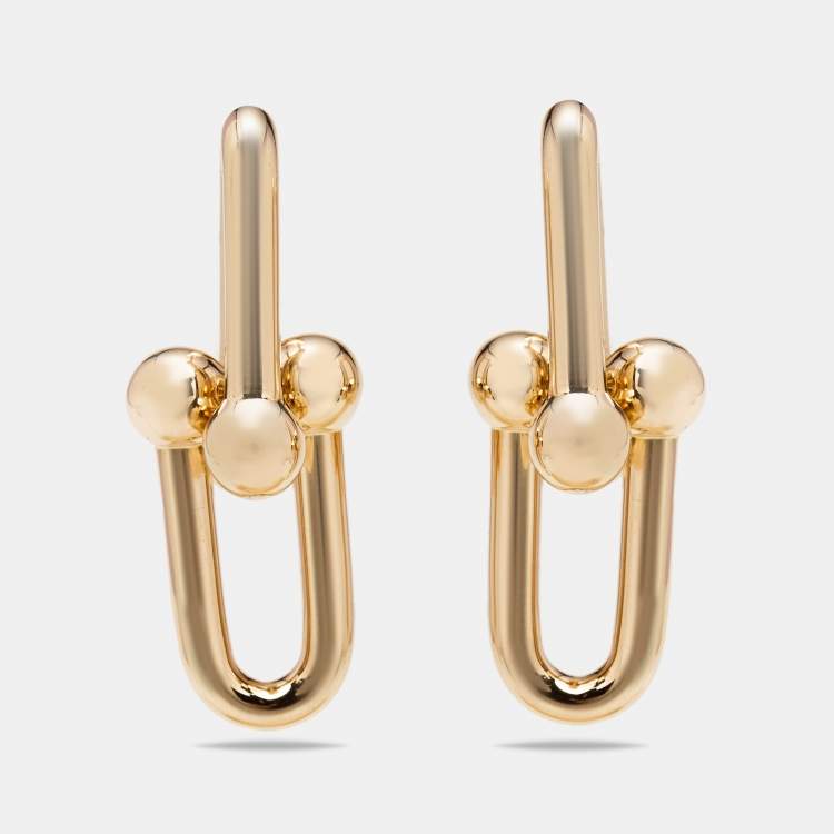 Pre Owned Tiffany & Co. Tiffany Hardwear Large Links 18k Rose Gold Earrings