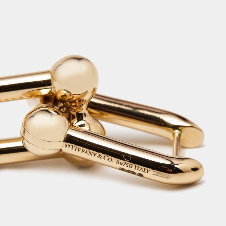 Pre Owned Tiffany & Co. Tiffany Hardwear Large Links 18k Rose Gold Earrings