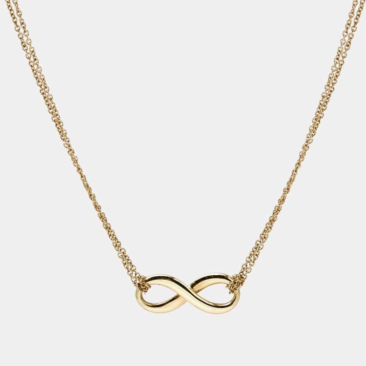 Pre Owned Tiffany & Co. Infinity 18k Yellow Gold Necklace