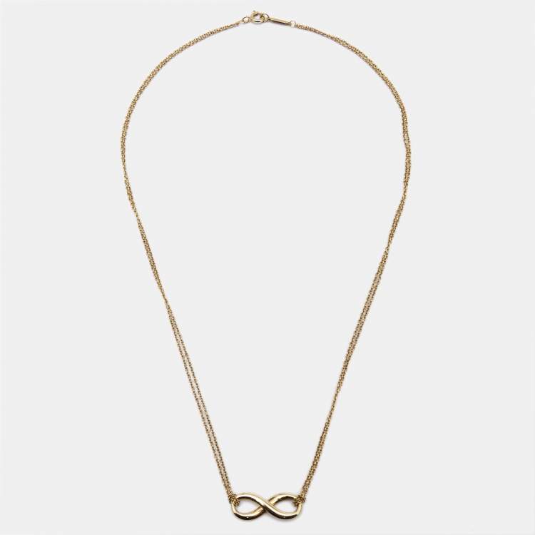 Pre Owned Tiffany & Co. Infinity 18k Yellow Gold Necklace