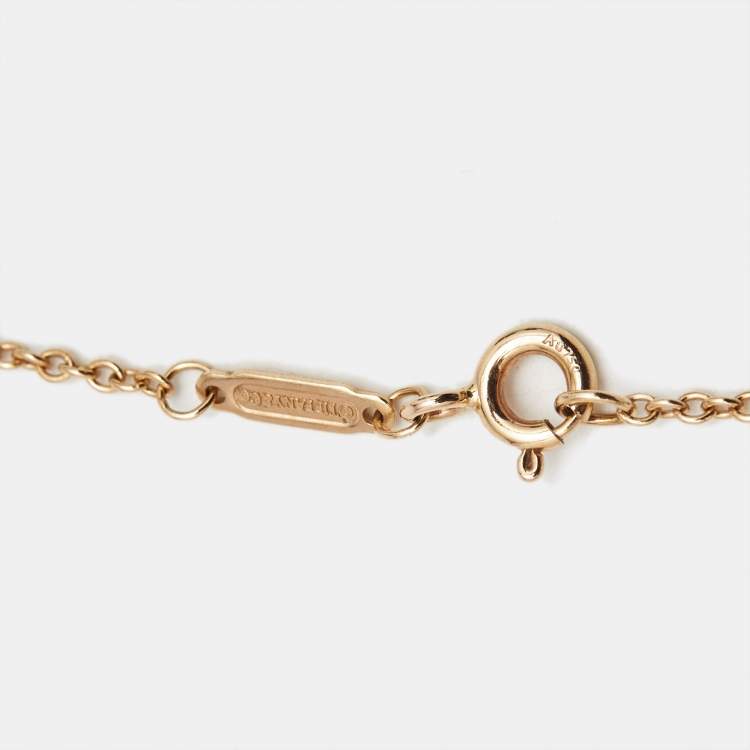 Pre Owned Tiffany & Co. Knot 18k Rose Gold Chain Necklace