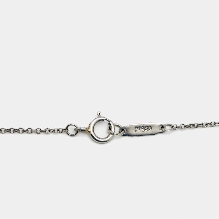 Pre Owned Tiffany & Co. Soleste Aquamarine Diamonds Platinum Necklace