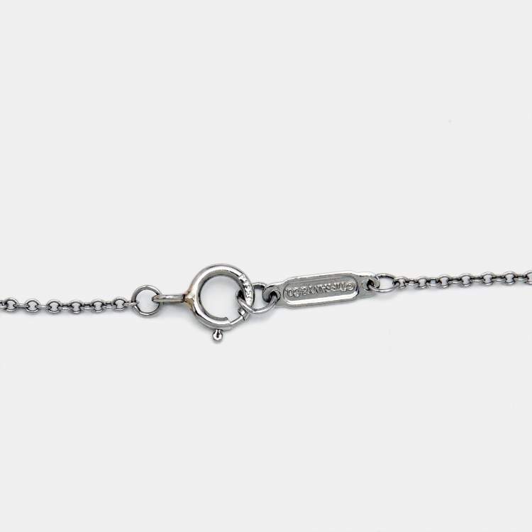 Pre Owned Tiffany & Co. Soleste Aquamarine Diamonds Platinum Necklace