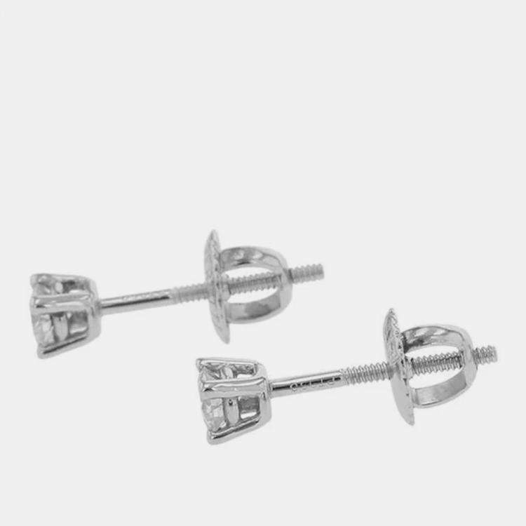 Pre Owned Tiffany & Co. Platinum Diamond Solitaire Earrings