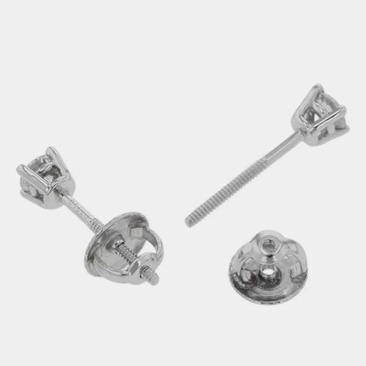 Pre Owned Tiffany & Co. Platinum Diamond Solitaire Earrings