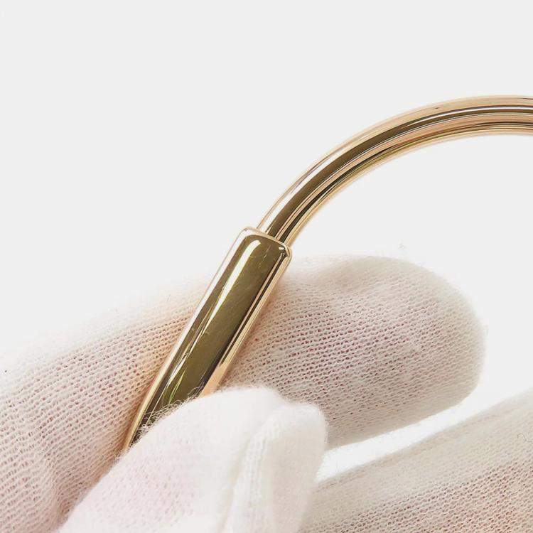 Pre Owned Tiffany & Co. 18K Pink Gold Lock Bangle