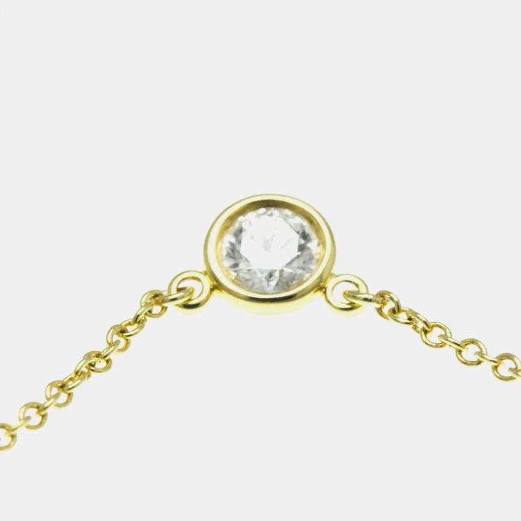 Pre Owned Tiffany & Co. 18K Yellow Gold Diamonds by the Yard Necklace