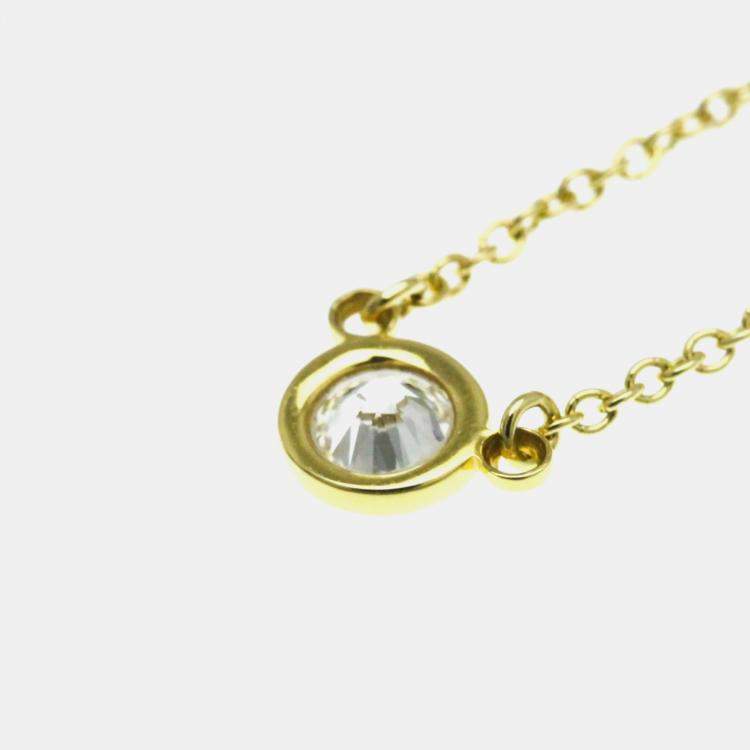 Pre Owned Tiffany & Co. 18K Yellow Gold Diamonds by the Yard Necklace