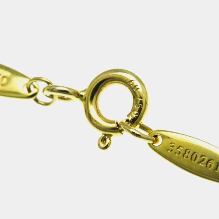 Pre Owned Tiffany & Co. 18K Yellow Gold Diamonds by the Yard Necklace