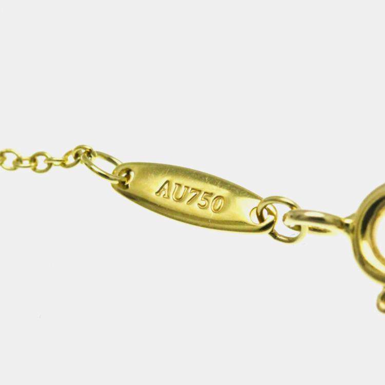 Pre Owned Tiffany & Co. 18K Yellow Gold Diamonds by the Yard Necklace