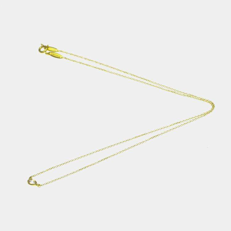 Pre Owned Tiffany & Co. 18K Yellow Gold Diamonds by the Yard Necklace