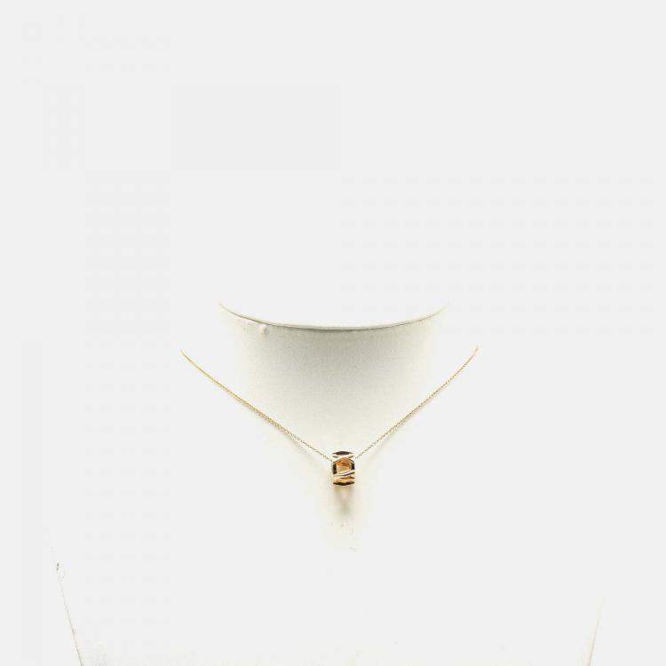 Pre Owned Tiffany & Co. 18K Yellow Gold Atlas X Open Pendant Necklace