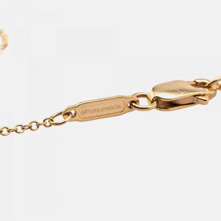 Pre Owned Tiffany & Co. 18K Yellow Gold Atlas X Open Pendant Necklace