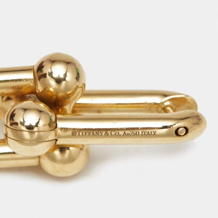 Pre Owned Tiffany & Co Hardwear 18k Yellow Gold Large Earrings