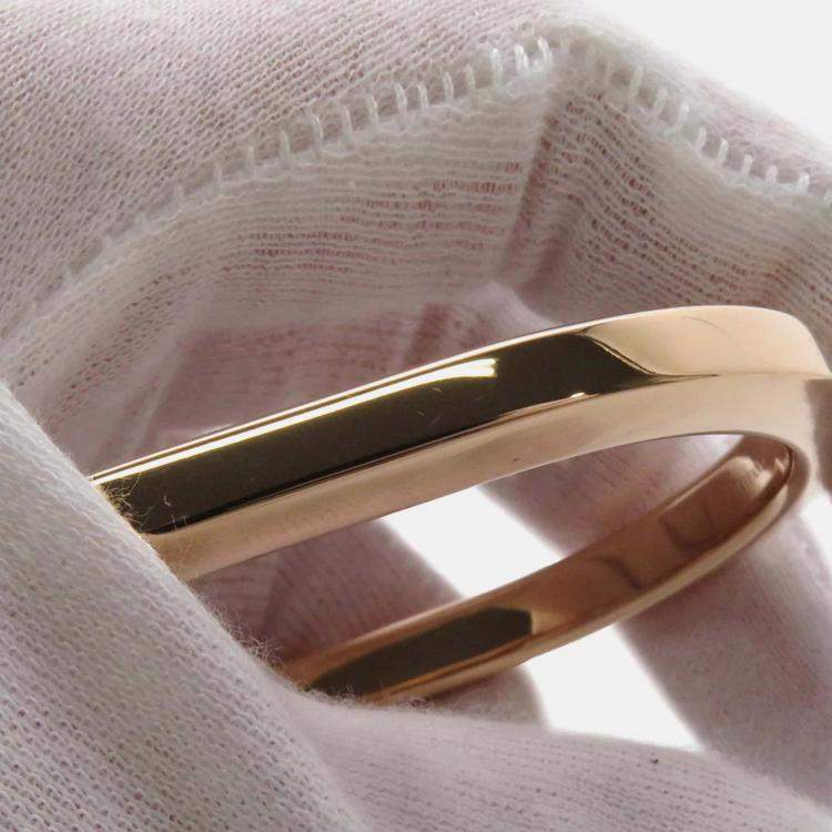 Pre Owned Tiffany & Co. Padlock Large 18K Pink Gold Bangle 