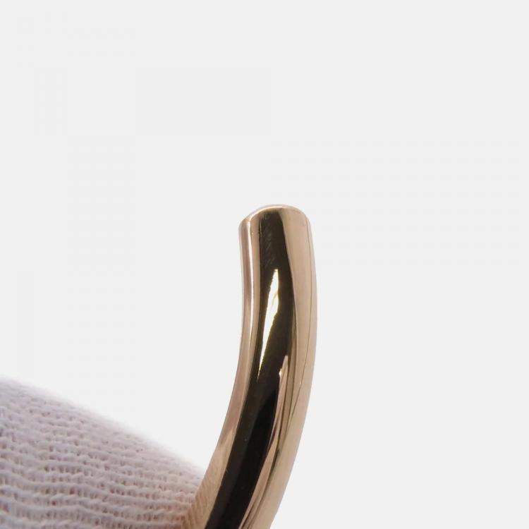Pre Owned Tiffany & Co. Padlock Large 18K Pink Gold Bangle 
