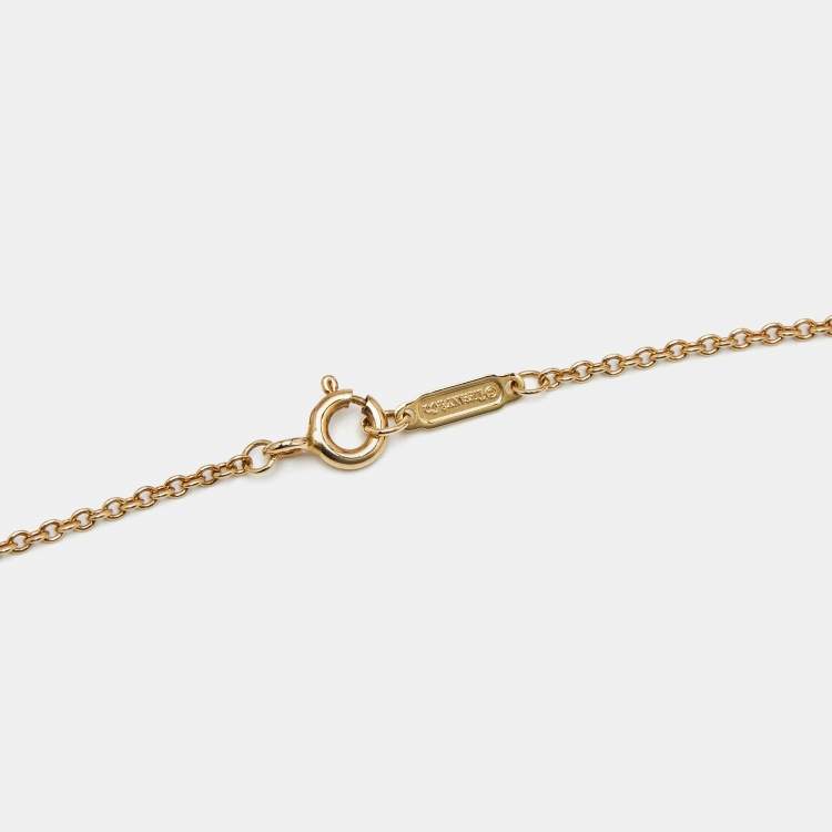 Pre Owned Tiffany & Co. Tiffany T 18k Yellow Gold Double Chain Bracelet