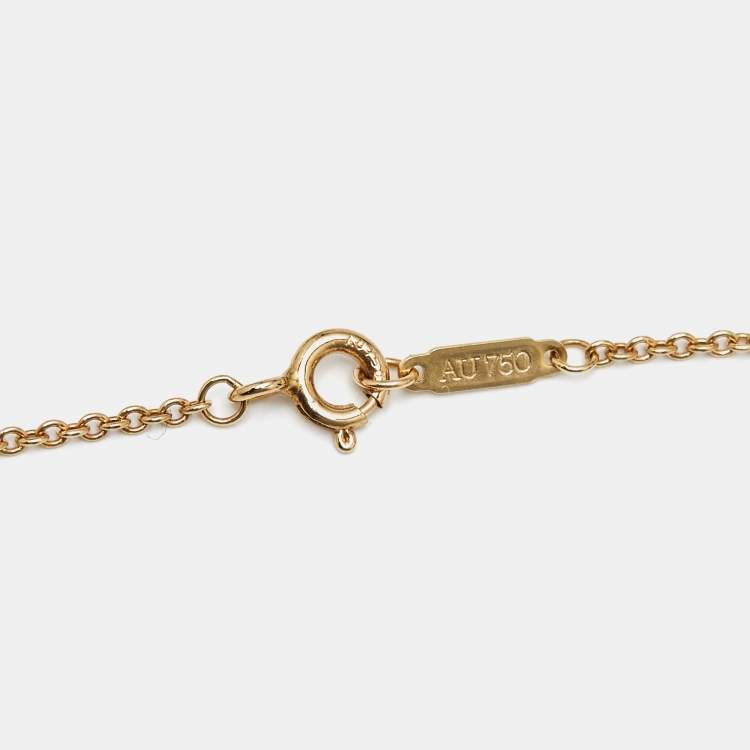 Pre Owned Tiffany & Co. Tiffany T 18k Yellow Gold Double Chain Bracelet