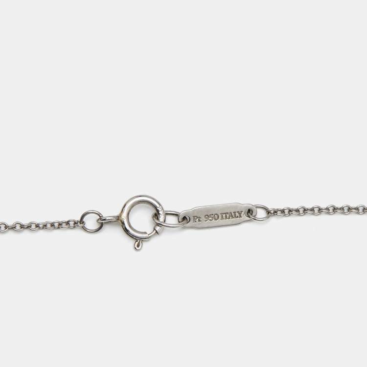 Pre Owned Tiffany & Co. Tiffany Victoria Diamond Platinum Necklace