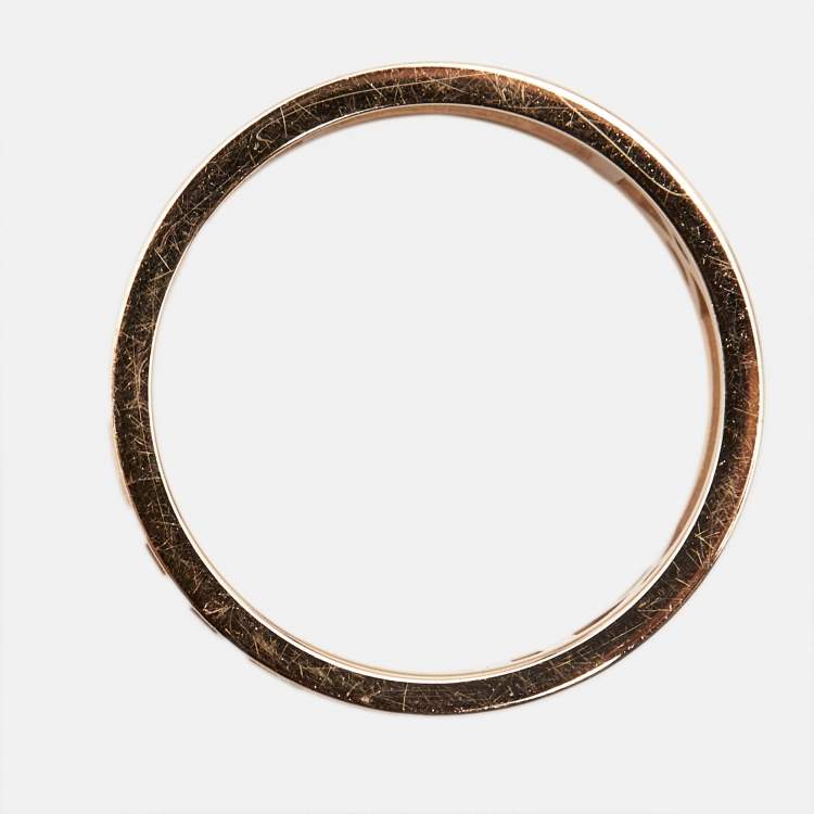 Pre Owned Tiffany & Co. Atlas 18k Rose Gold Ring Size 51
