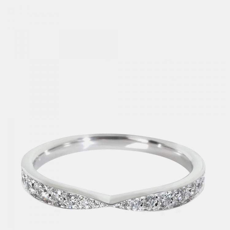 Pre Owned Tiffany & Co. Harmony Band Platinum Harmony Band EU 47.5