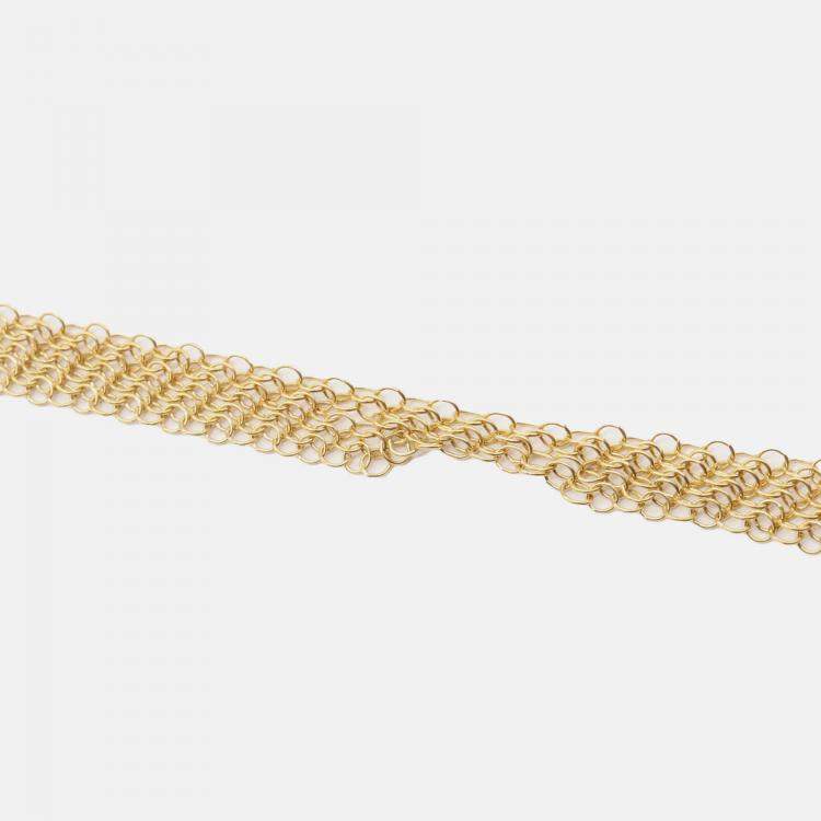 Pre Owned Tiffany & Co. 20K Yellow Gold Elsa Peretti Mesh Chain Necklace