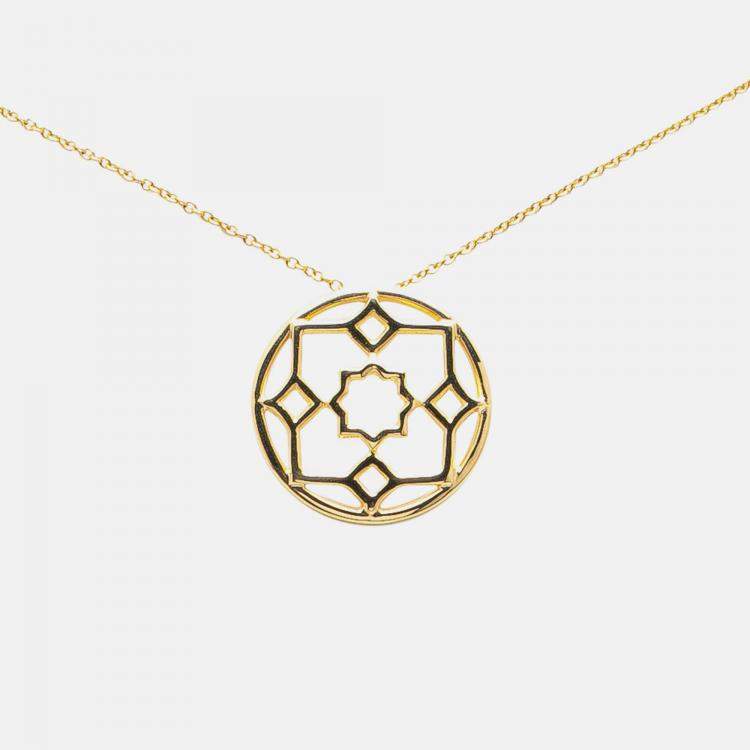 Pre Owned Paloma Picasso 18K Yellow Gold Marrakesh Pendant Necklace