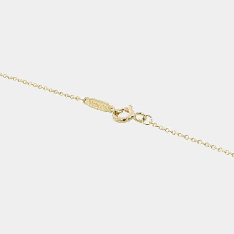 مملوكة مسبقًا Tiffany & Co. Crown Key Diamond 18K Yellow Gold Pendant Necklace