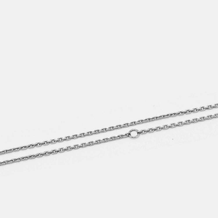Pre Owned Tiffany & Co. T1 Narrow Circle Diamonds 18k White Gold Necklace