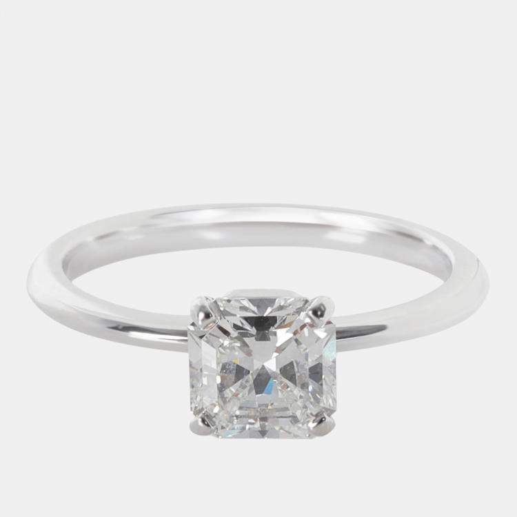 Pre Owned Tiffany & Co. Tiffany True Platinum 0.78 Ct Diamond Solitaire Engagement Ring EU 48