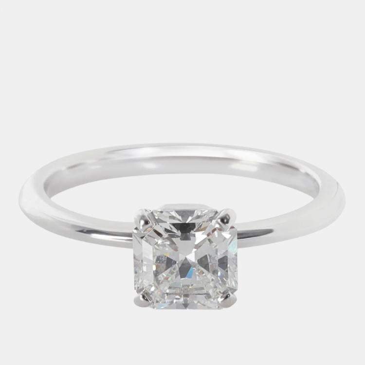Pre Owned Tiffany & Co. Tiffany True Platinum 0.78 Ct Diamond Solitaire Engagement Ring EU 48