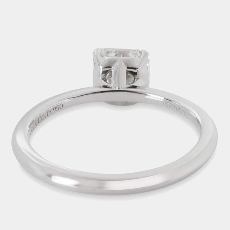 Pre Owned Tiffany & Co. Tiffany True Platinum 0.78 Ct Diamond Solitaire Engagement Ring EU 48