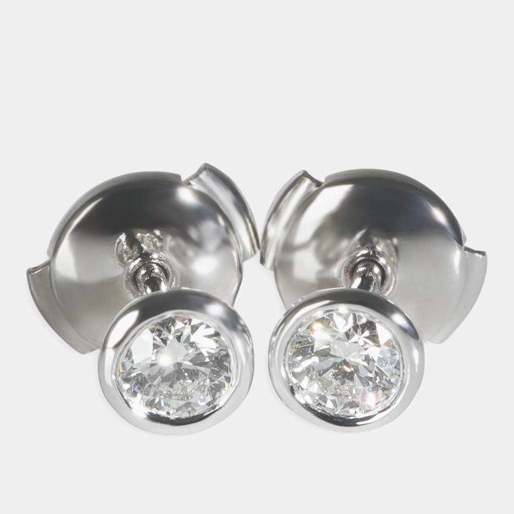 Pre Owned Tiffany & Co. Platinum Diamond Elsa Peretti Diamond By The Yard Earrings